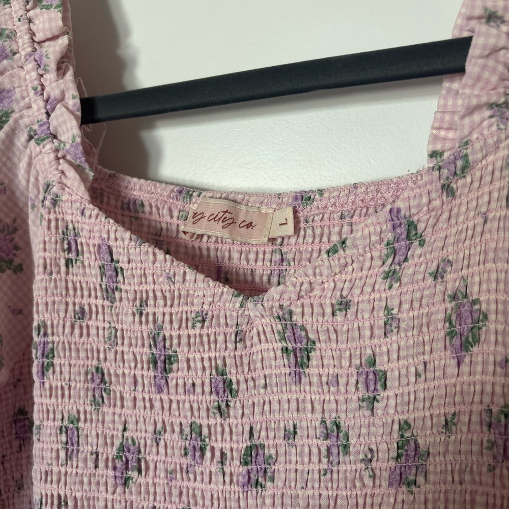 Ivy City Co Light Pink Floral Long Sleeve Maxi Dress - Picture 3 of 5